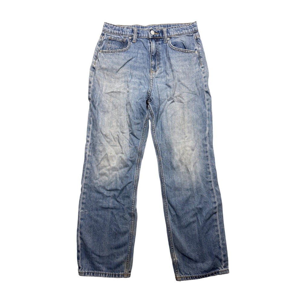 Old Navy High-Rise Slouchy Straight Jeans Light Wash Blue Size 16 Built-In Tough